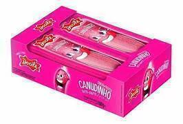 BALA REGALIZ EM FORMATO DE CANUDINHO TUTTI-FRUTTI CITRICO 12dpX12unX15g