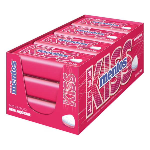 PAST MENTOS KISS 35GR VAN MELLE MORANGO DP0012UN CX