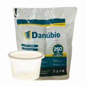 KIT POTE C/TAMPA RED DANUBIO PP 250ML C/24