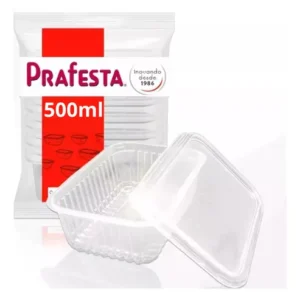 POTE RETANGULAR PRAFESTA 500ML
