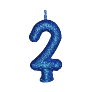 VELA ANIVERSARIO PREMIUM AZUL N 2 UN