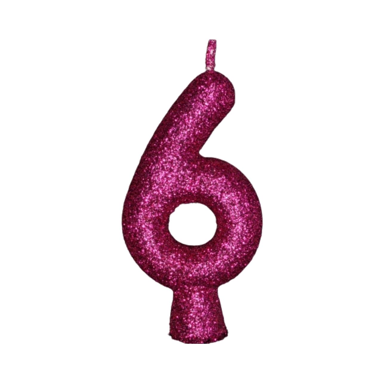 VELA ANIVERSARIO PREMIUM ROSA N 6 UN