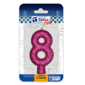 VELA ANIVERSARIO PREMIUM ROSA N 8 UN
