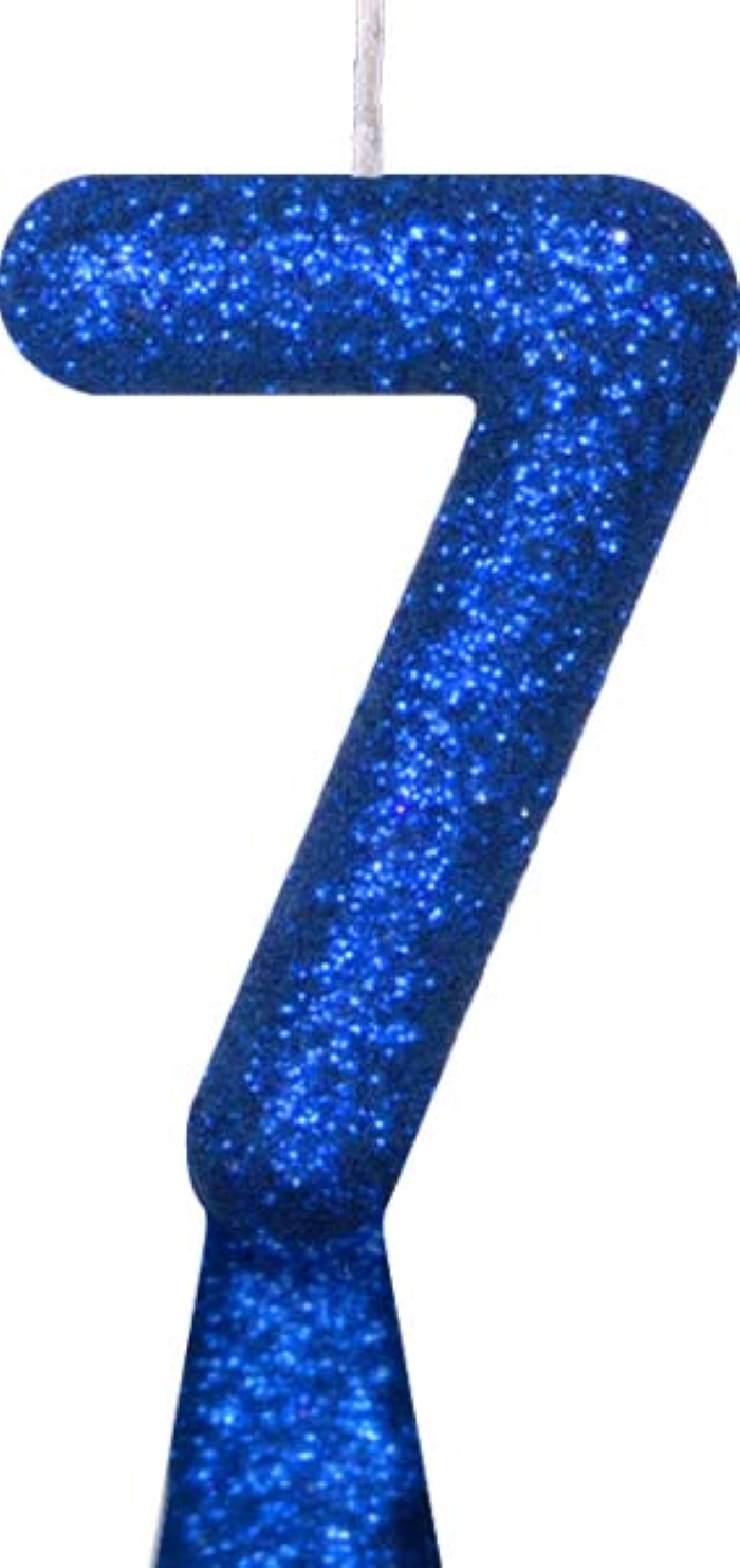 VELA ANIVERSARIO PREMIUM AZUL N 7 UN