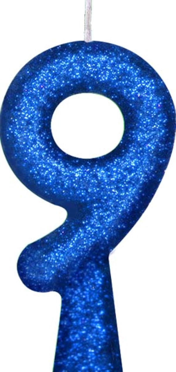 VELA ANIVERSARIO PREMIUM AZUL N 9 UN